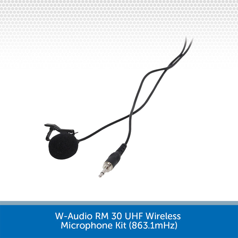 W-Audio RM 30 UHF Wireless Microphone Kit (863.1mHz)