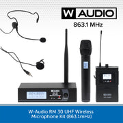 W-Audio RM 30 UHF Wireless Microphone Kit (863.1mHz)