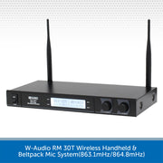 W-Audio RM 30T Wireless Handheld & Beltpack Mic System(863.1mHz/864.8mHz)