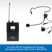 W-Audio RM 30T Wireless Handheld & Beltpack Mic System(863.1mHz/864.8mHz)