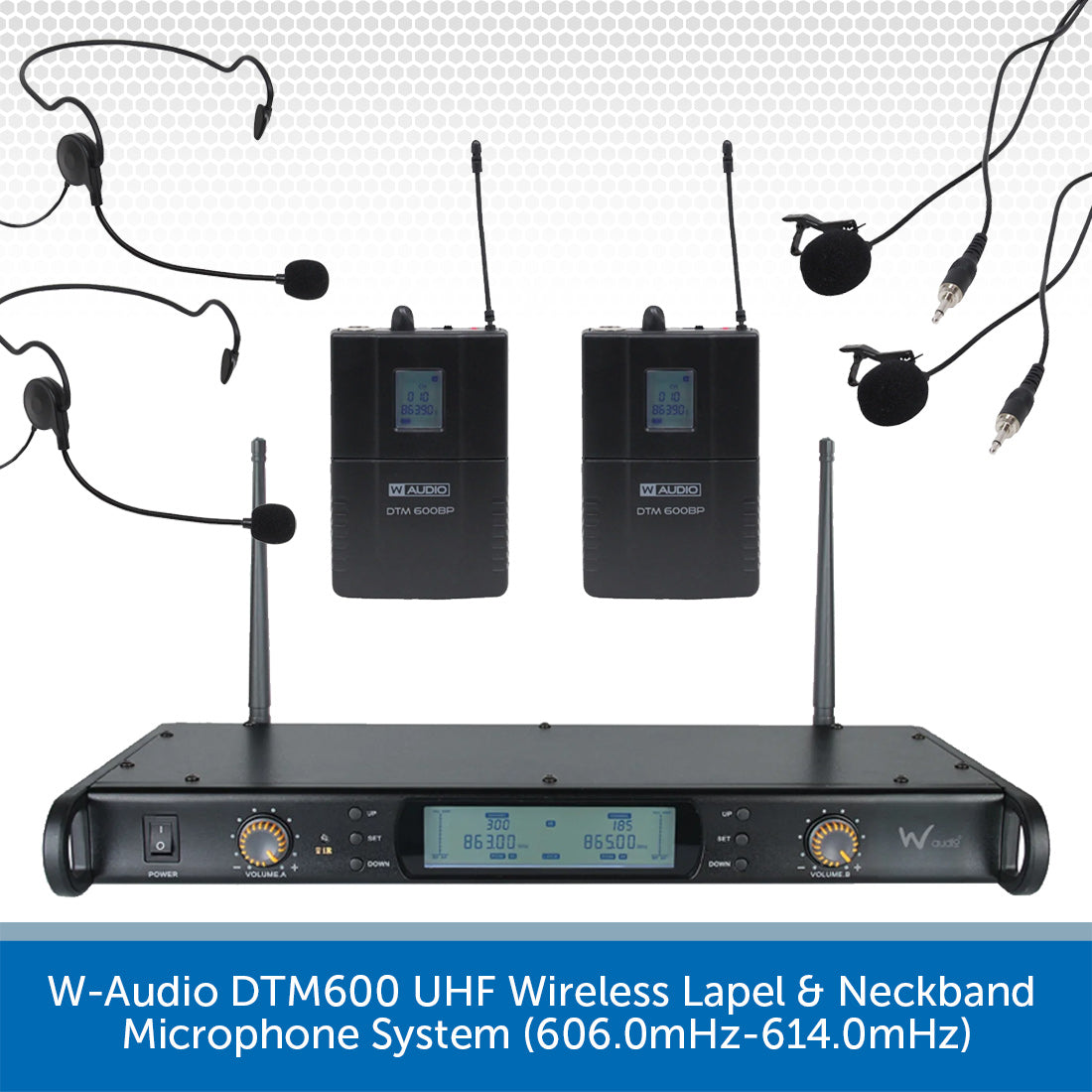 W-Audio DTM 600 Wireless Lavalier & Neckband Mic System | Audio Volt