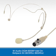 W-Audio DQM 800BP Add On Beltpack Kit (823Mhz-865Mhz)