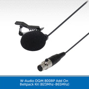 W-Audio DQM 800BP Add On Beltpack Kit (823Mhz-865Mhz)