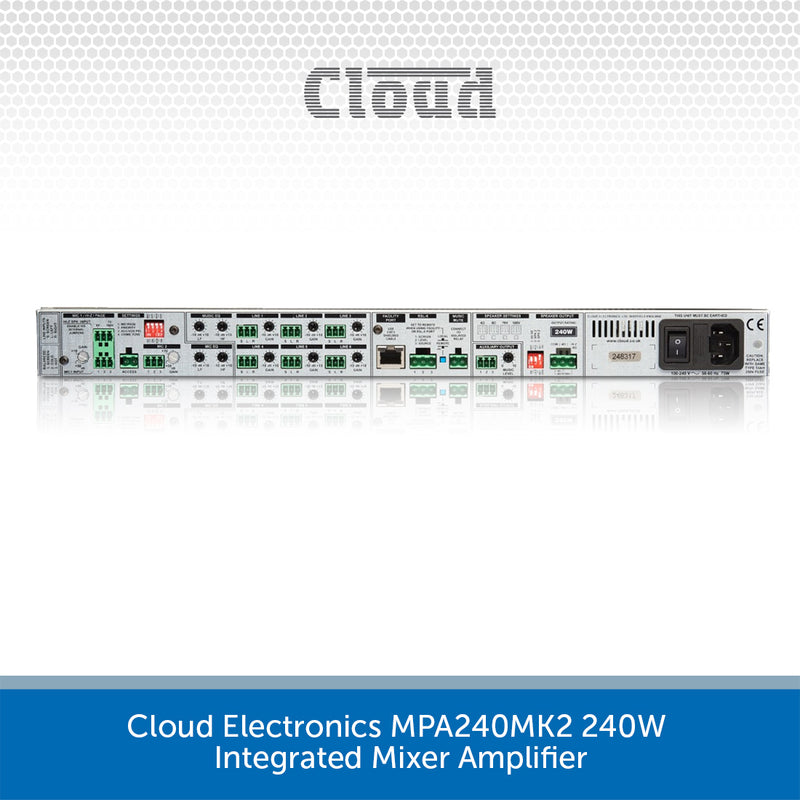 Cloud Electronics MPA240MK2 240W Integrated Mixer Amplifier