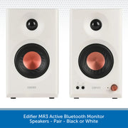 Edifier MR3 Active Bluetooth Monitor Speakers - Pair - Black or White