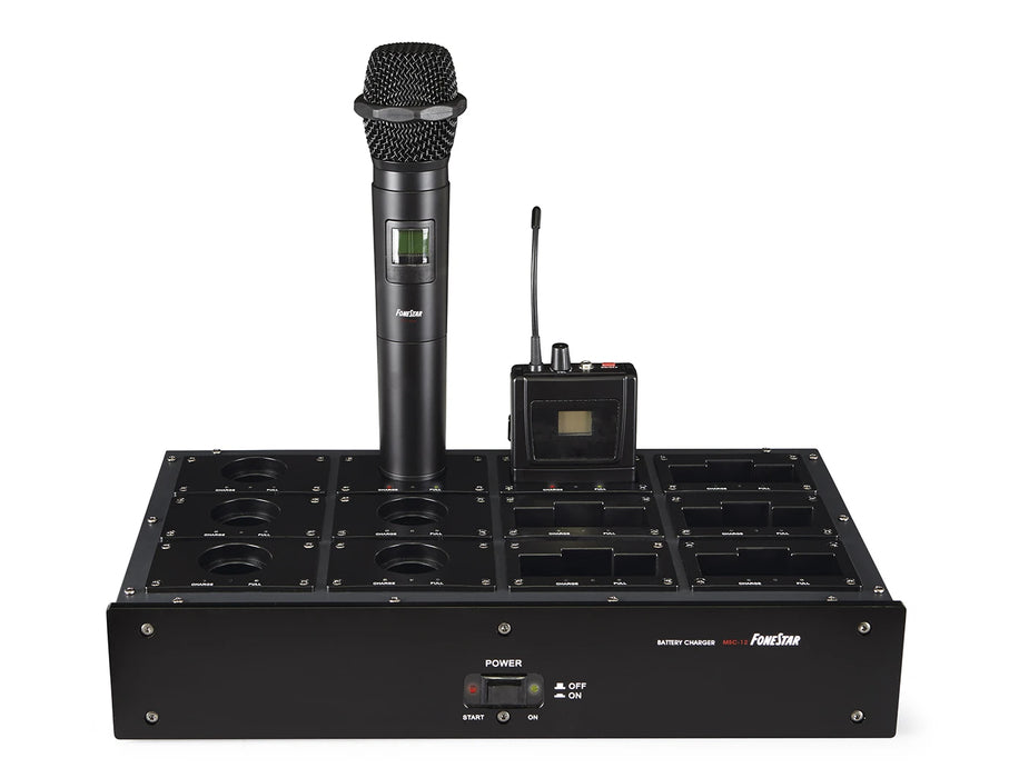 Fonestar MSC-12 12-Way Wireless Microphone Recharge Docking Station