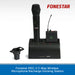 Fonestar MSC-2 2-Way Wireless Microphone Recharge Docking Station with microphone and receiver on a white background.