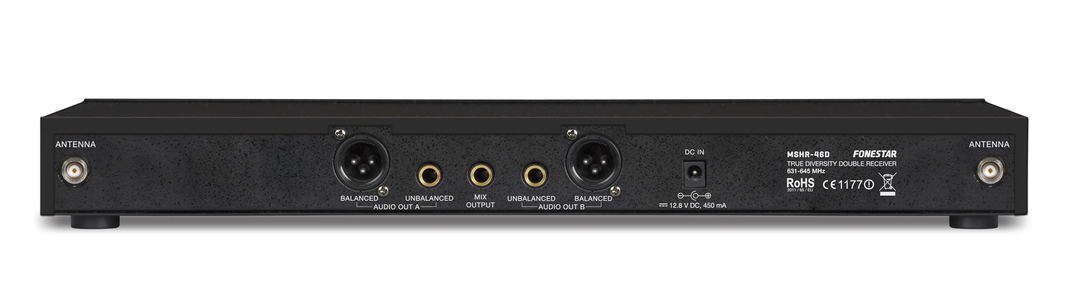 Fonestar MSH-898-631 Dual UHF Wireless Handheld & Lavalier Rechargeable Mic System (631-645 MHz)