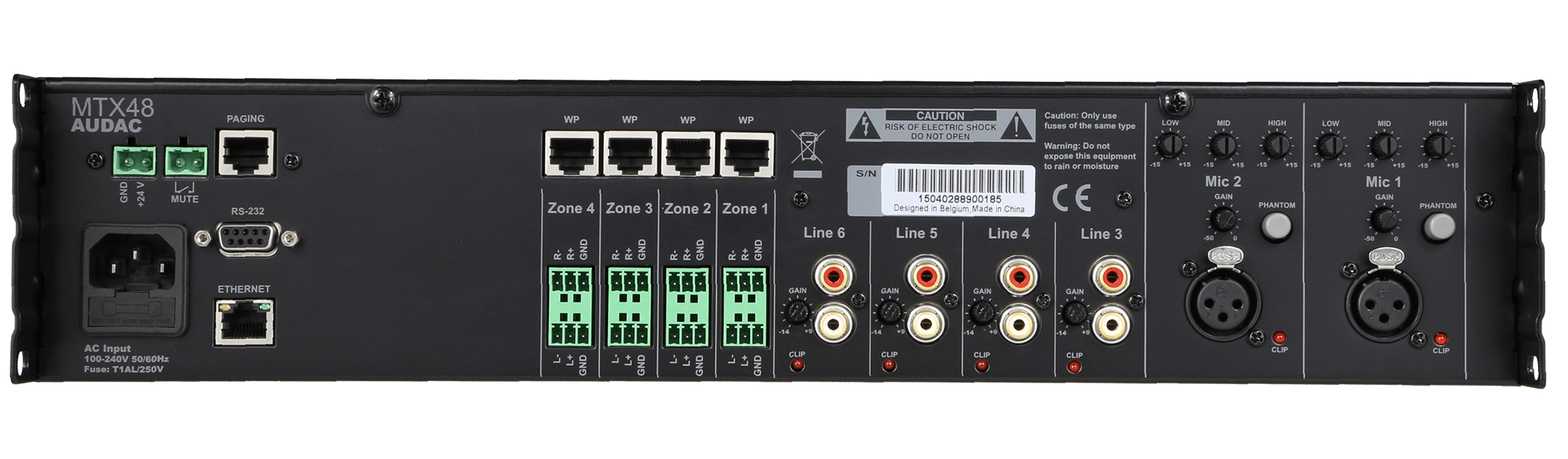 Audac MTX48 4-Zone Audio Matrix