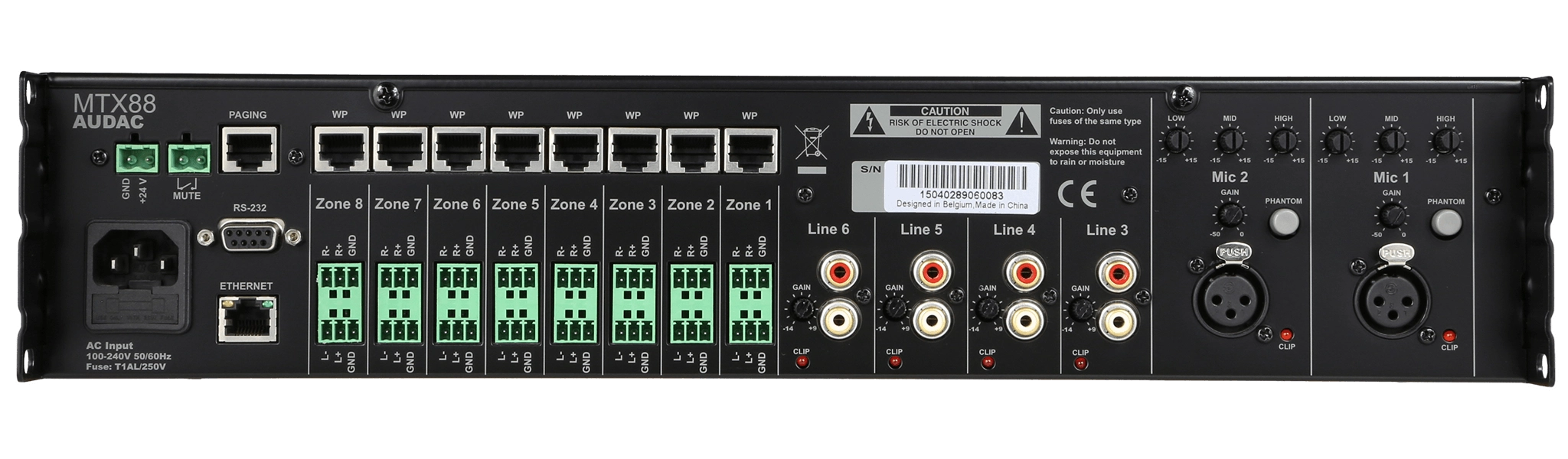 Audac MTX88 8-Zone Audio Matrix