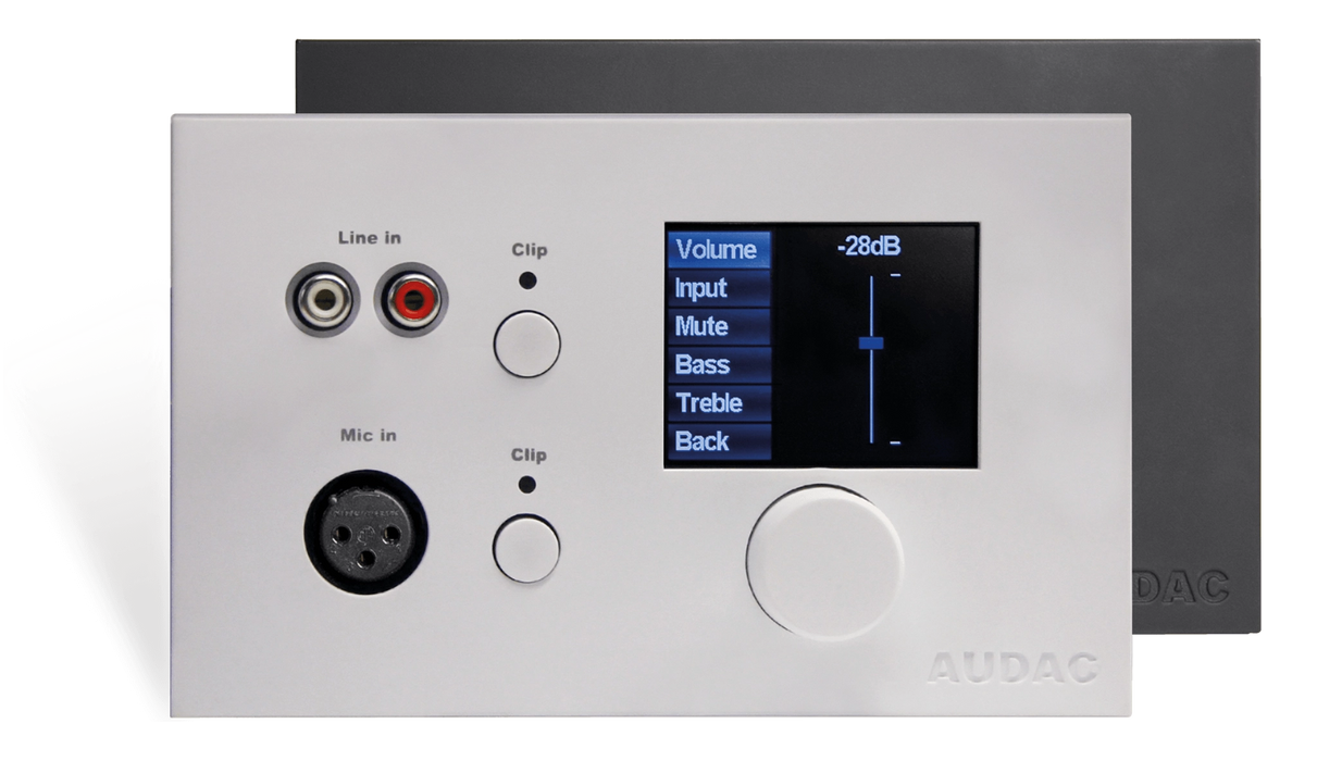 AUDAC MWX65 All-in-One Wall Panel Zone Controller (Black or White)