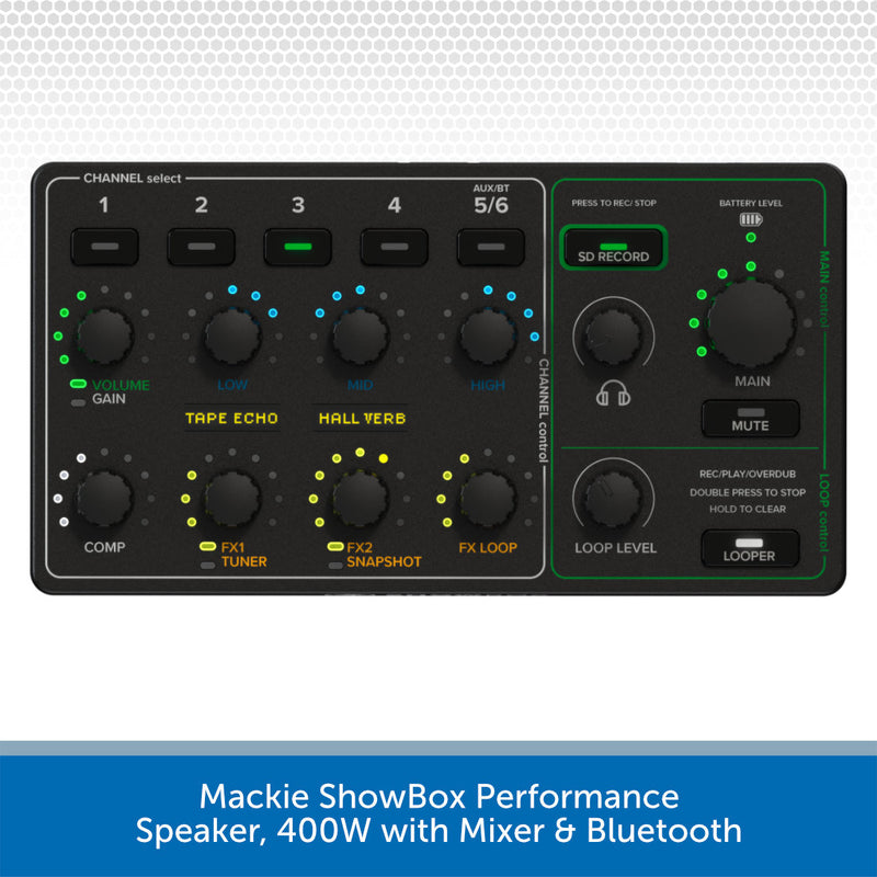Mackie ShowBox Performance Speaker, 400W with Mixer & Bluetooth