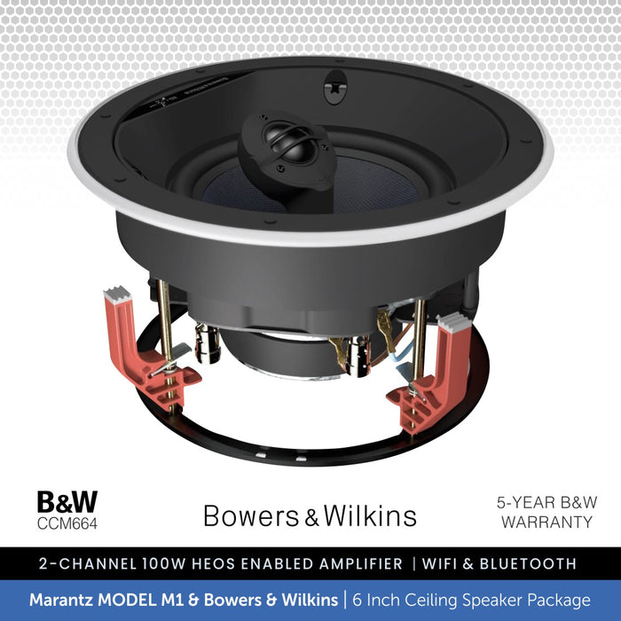 Marantz MODEL M1 & 2 x Bowers & Wilkins CCM664 6" Ceiling Speaker Package