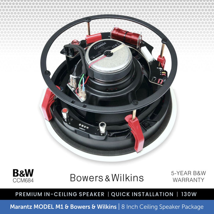 Marantz MODEL M1 & 2 x Bowers & Wilkins CCM684 8" Ceiling Speaker Package