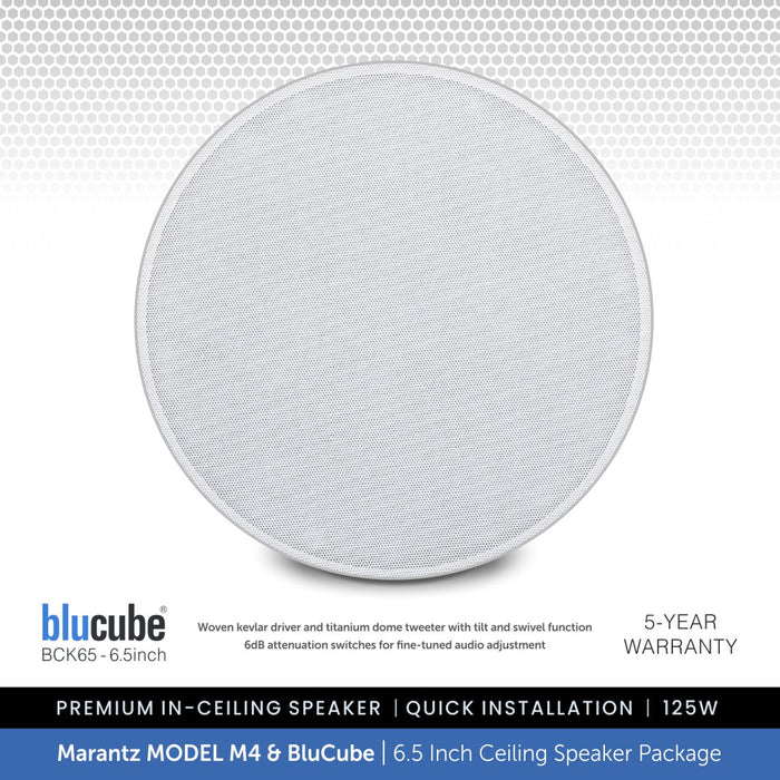 Marantz MODEL M4 & 8 x BluCube BCK65 6.5" Ceiling Speaker Package
