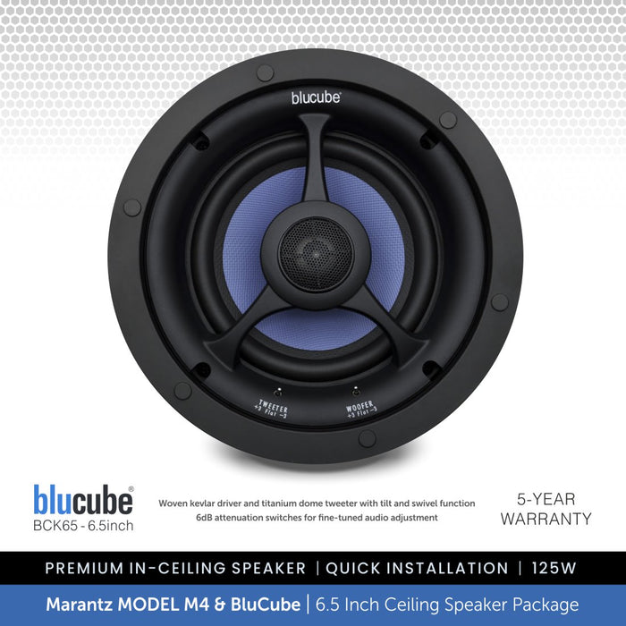 Marantz MODEL M4 & 8 x BluCube BCK65 6.5" Ceiling Speaker Package