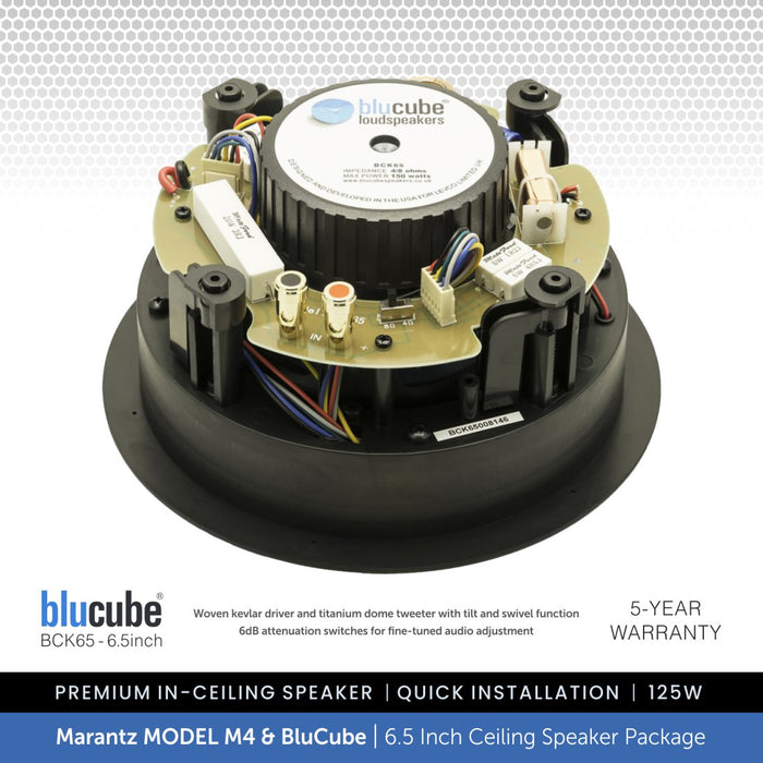 Marantz MODEL M4 & 8 x BluCube BCK65 6.5" Ceiling Speaker Package