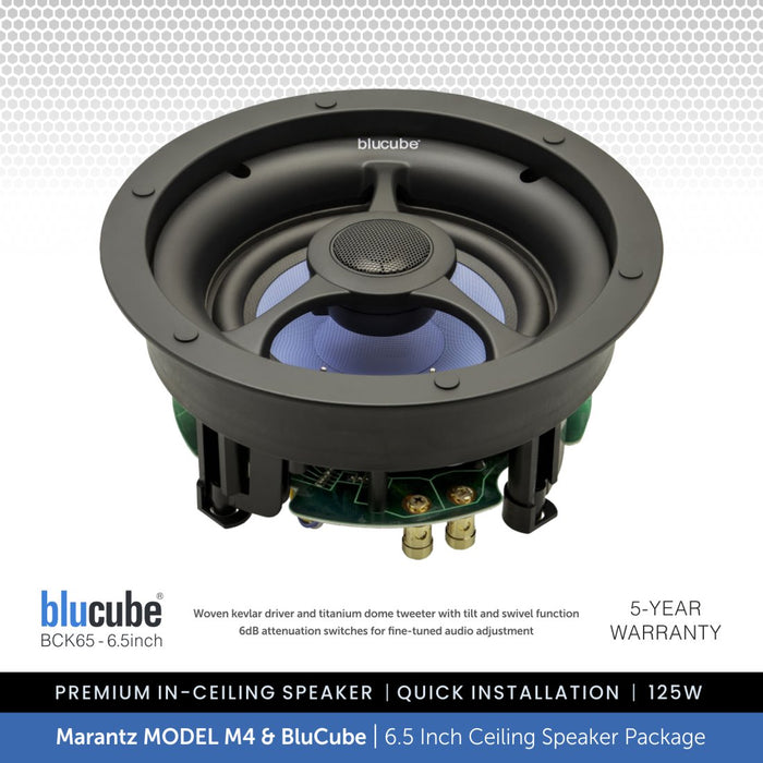 Marantz MODEL M4 & 8 x BluCube BCK65 6.5" Ceiling Speaker Package