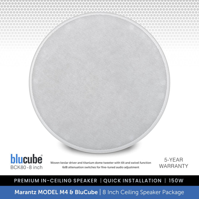 Marantz MODEL M4 & 8 x BluCube BCK80 8" Ceiling Speaker Package