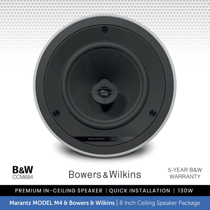 Marantz MODEL M4 & 8 x Bowers & Wilkins CCM684 8" Ceiling Speaker Package