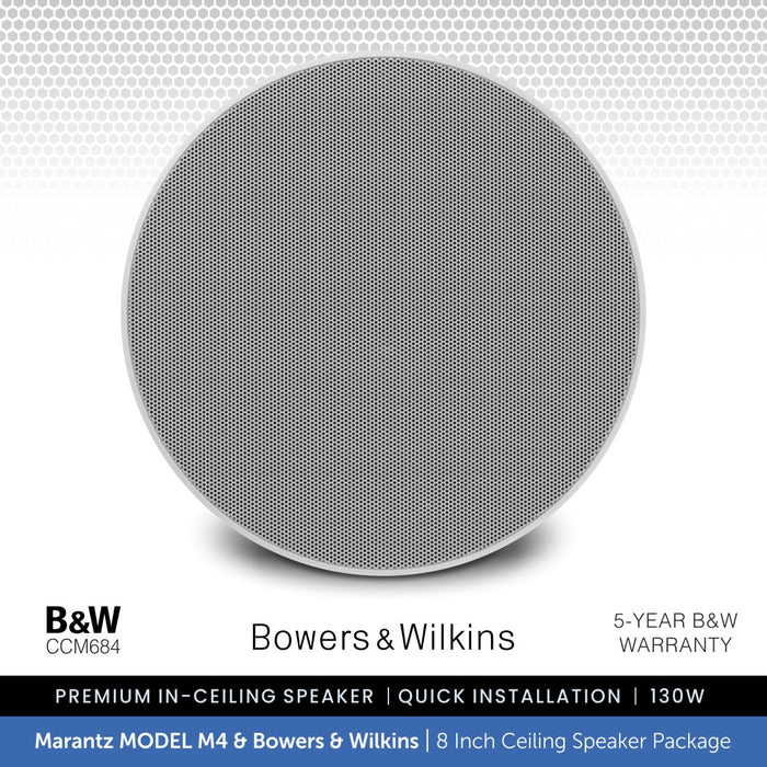 Marantz MODEL M4 & 8 x Bowers & Wilkins CCM684 8" Ceiling Speaker Package