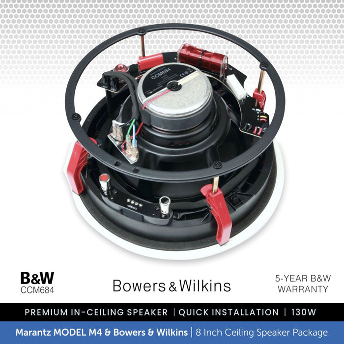 Marantz MODEL M4 & 8 x Bowers & Wilkins CCM684 8" Ceiling Speaker Package
