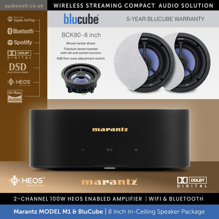 Marantz MODEL M1 & 2 x BluCube BCK80 8" Ceiling Speaker Package