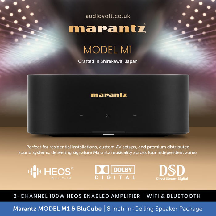 Marantz MODEL M1 & 2 x BluCube BCK80 8" Ceiling Speaker Package