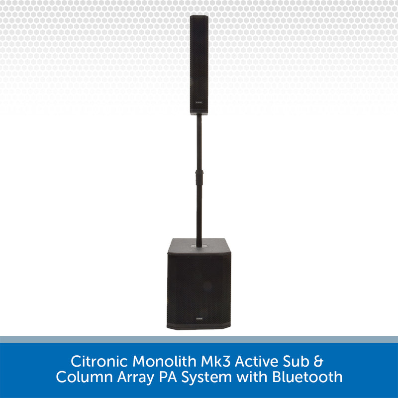 Citronic Monolith Mk3 Active Sub & Column Array PA System with Bluetooth
