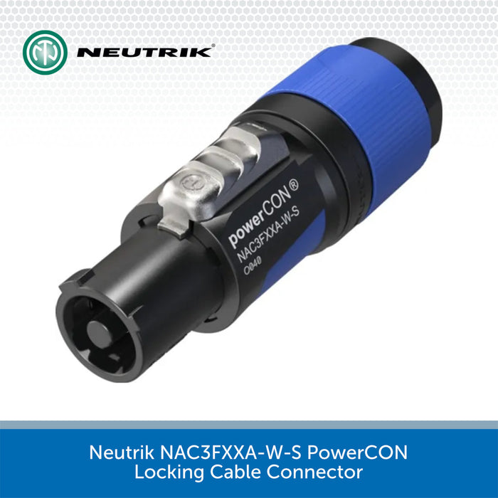 Neutrik NAC3FXXA-W-S PowerCON Locking Cable Connector