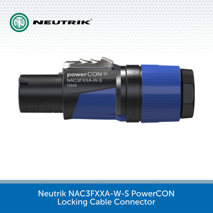 Neutrik NAC3FXXA-W-S PowerCON Locking Cable Connector