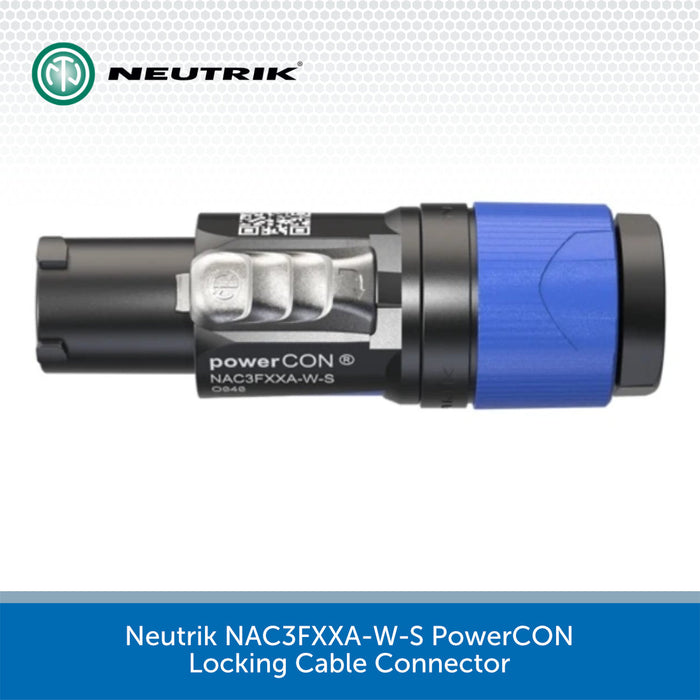 Neutrik NAC3FXXA-W-S PowerCON Locking Cable Connector