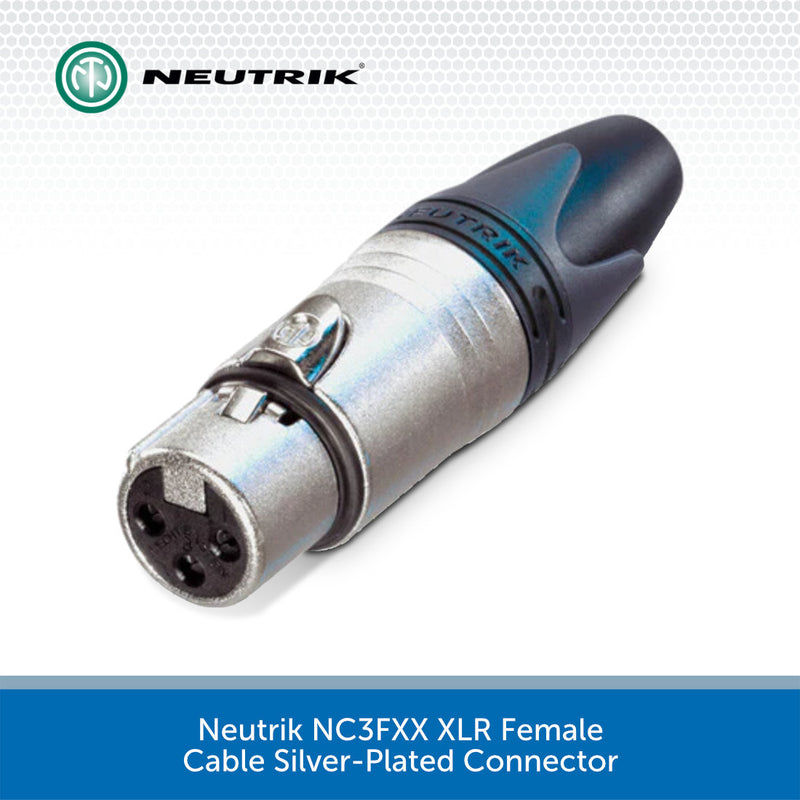Neutrik NC3FXX XLR Female Cable Silver-Plated Connector