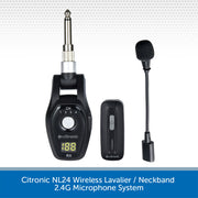 Citronic NL24 Wireless Lavalier/Neckband 2.4G Microphone System on a white background