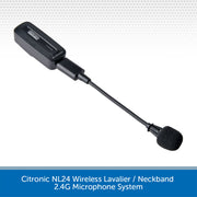 Citronic NL24 Wireless Lavalier/Neckband 2.4G Microphone System on a white background