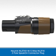 Neutrik NL2FXX-W-S (Was NL2FX) 2 Pole SpeakOn Connector Plug