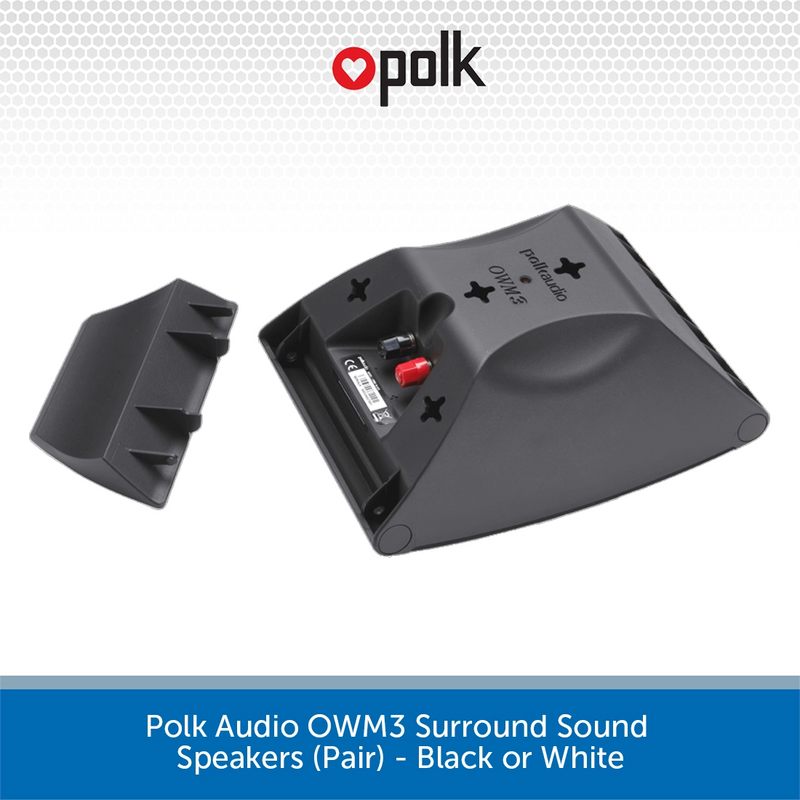 Polk Audio OWM3 Surround Sound Speakers (Pair) - Black or White