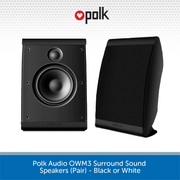 Polk Audio OWM3 Surround Sound Speakers (Pair) - Black or White