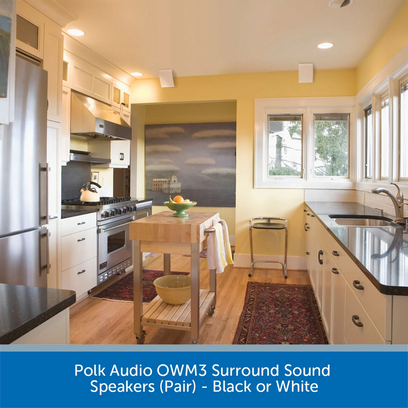 Polk Audio OWM3 Surround Sound Speakers (Pair) - Black or White