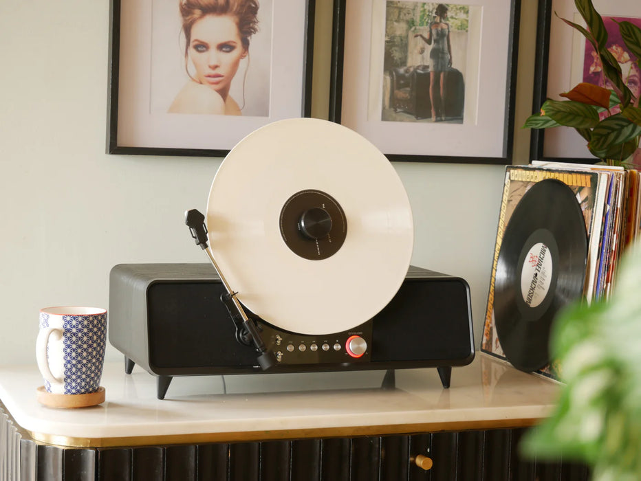Steepletone Shoreditch Vertical Automatic Record Player with Built-In Speakers & Bluetooth