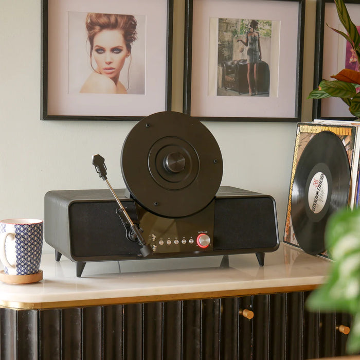 Steepletone Shoreditch Vertical Automatic Record Player with Built-In Speakers & Bluetooth