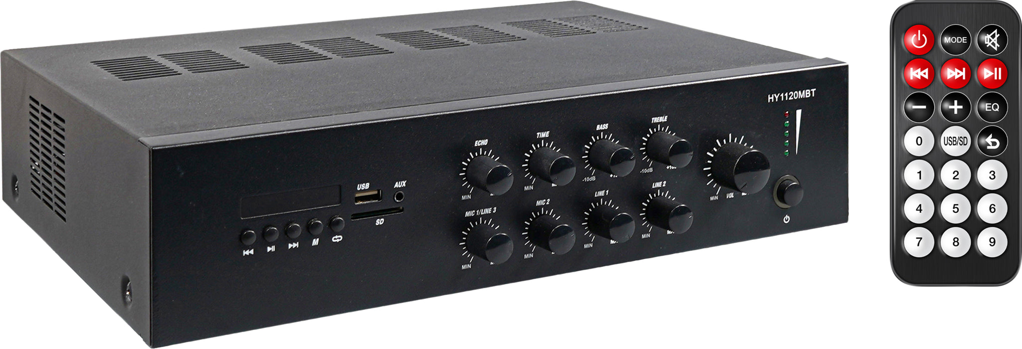 Eagle 120W Desktop Mixer Amplifier with Bluetooth Media Player, 230V or 24Vdc