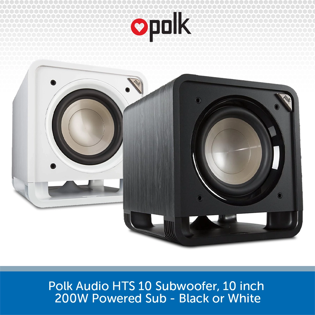Polk Audio HTS 10 Subwoofer, 10 inch 200W Powered Sub Audio Volt - Main Image