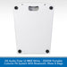 White portable column PA system with Bluetooth, mixer, and bags on a white background