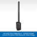 A black HK Audio Polar 8 MK2 portable column PA system with a tall speaker array and matching speaker box base, shown on a white background with a blue text banner at the bottom.