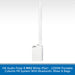 White HK Audio Polar 8 MK2 portable column PA system with two antennas, shown against a white background with a gray dotted pattern and a blue text banner at the bottom.