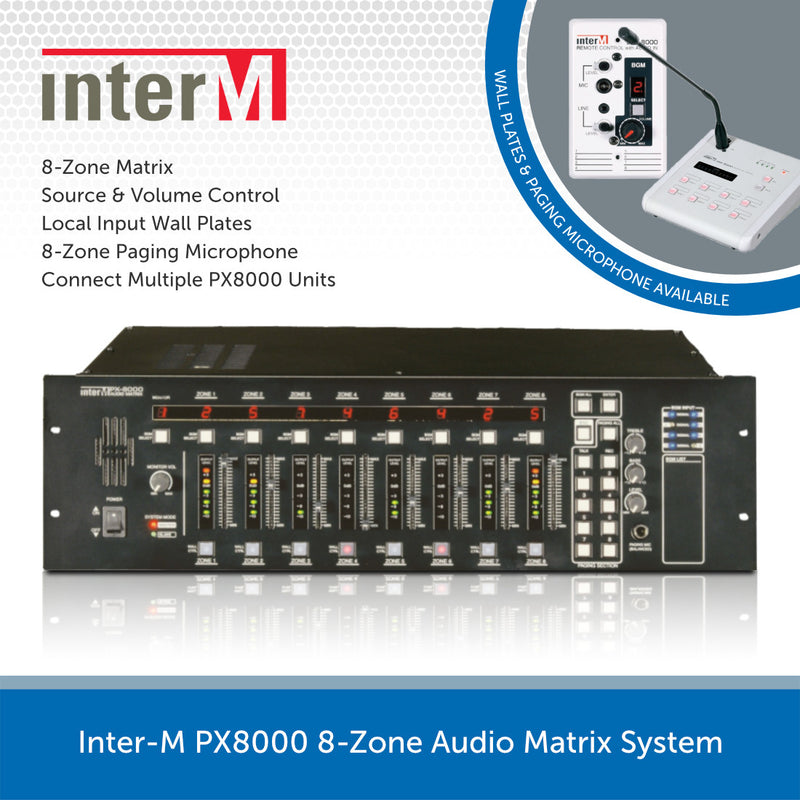 Inter-M PX8000 8-Zone Audio Matrix System