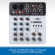 Citronic Q-PAD Mini Mixer 4-Channel with Bluetooth & USB Interface