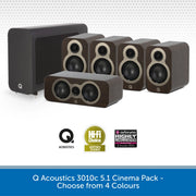 Q Acoustics 3010c 5.1 Cinema Pack Walnut Black
