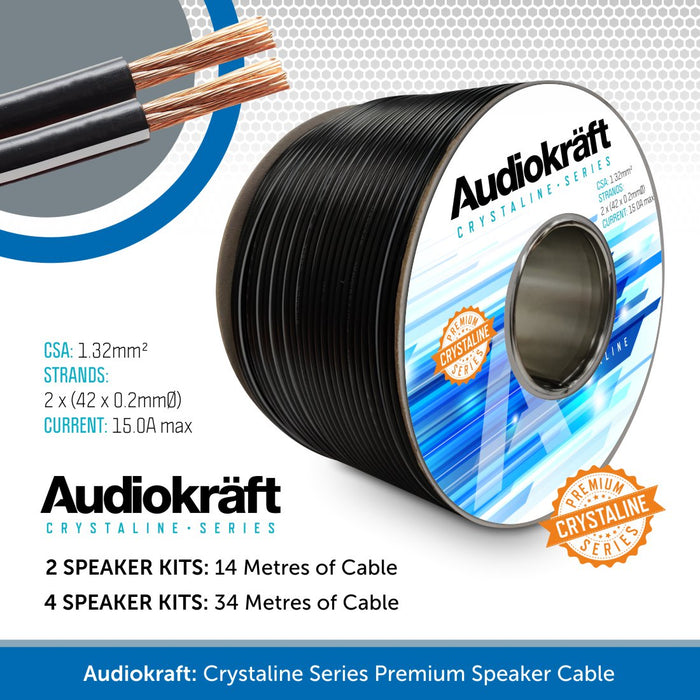 Q Acoustics E120 Bathroom Installed HiFi System, Bluetooth & DAB Radio, Q Polk RC6S single stereo speaker